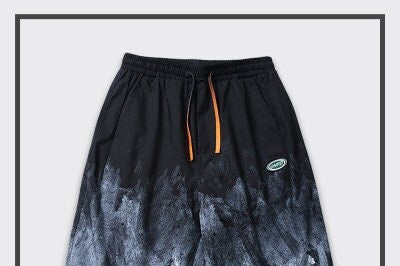 Mountain Contrast Printed Japanese Shorts - 2XL