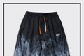 Mountain Contrast Printed Japanese Shorts - 2XL