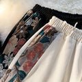 Cool Floral Print Design Japanese Modern Shorts - Large