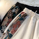 Cool Floral Print Design Japanese Modern Shorts - Large