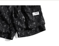 Ink Pattern Printed Retro Japanese Shorts - 2XL