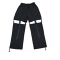 Wind Buckle Detachable Japanese Pants - Medium