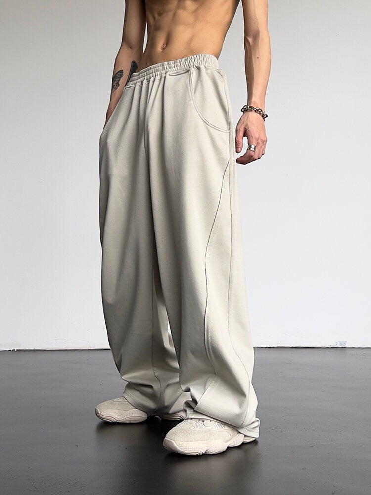 Retro Streetwear High Waist Japanese Pants - Medium