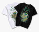 Guardian Lion Embroidery Japanese T Shirt - Large