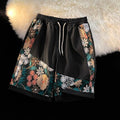 Cool Floral Print Design Japanese Modern Shorts - 2XL