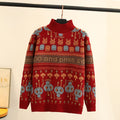 Doodle Knit Printed Japanese Sweater - XL