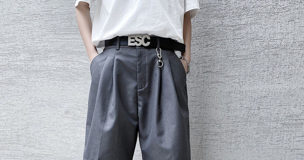 Vintage Cyberpunk Plain Japanese Style Shorts - XL