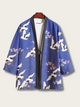 Majestic Crane Waves Kimono Cardigan - XL