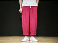 Plain Casual Streetwear Japanese Modern Pants - Large