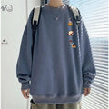 Space Design Printed Japanese Sweatshirt - Small