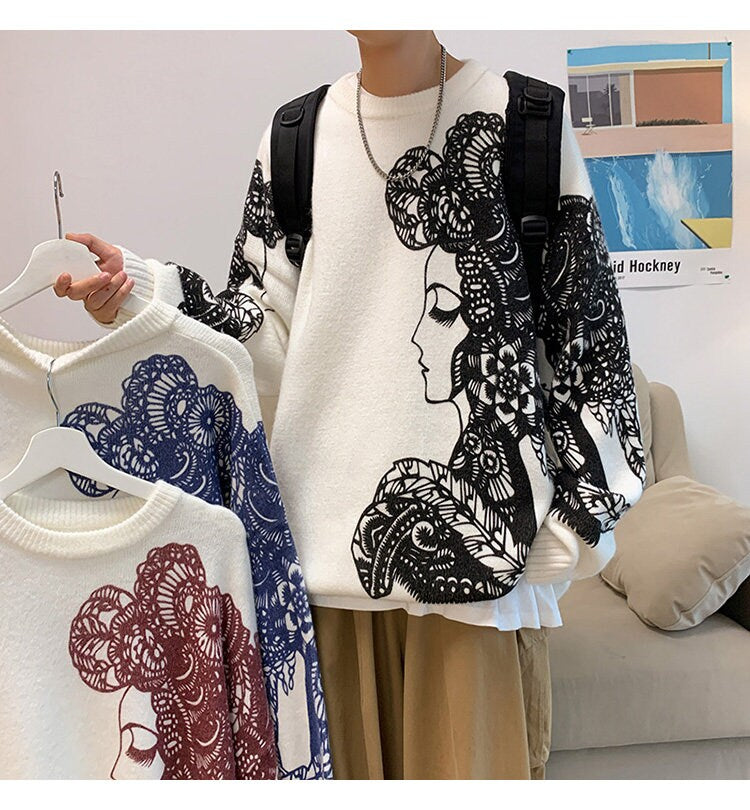 Knitted High End Winter Japanese Sweater - XL