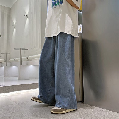 Casual Wide Leg Loose Jeans Japanese Pants - Small