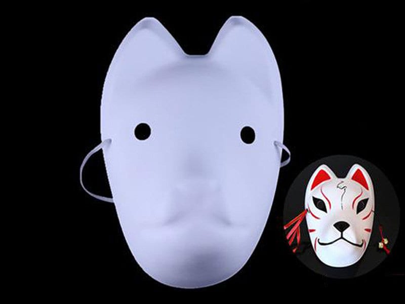 White Plaster Accessories Japanese Mask - #1