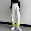 Gradient Color Retro Wide Leg Japanese Pants - XL