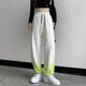 Gradient Color Retro Wide Leg Japanese Pants - XL