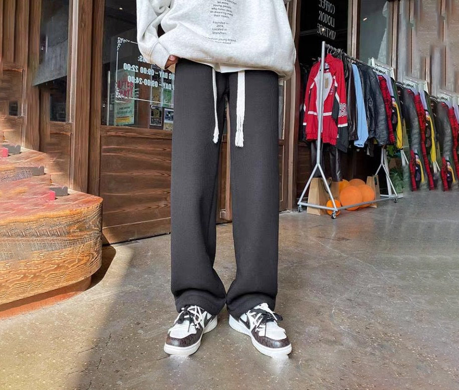 Sherpa Velvet Plain Japanese Pants - Medium