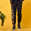 Pine Tree Embroidered Japanese Pants - 4XL