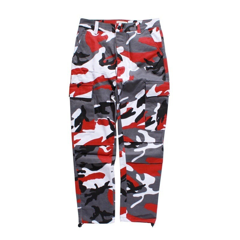 Camouflage Design Multi Pocket Japanese Pants - Medium