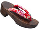 Wooden Floral Strap Japanese Sandals - Small