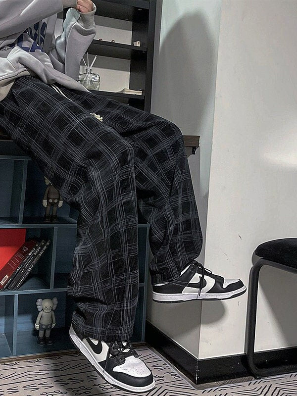 Checkered Design Japanese Pants - XL
