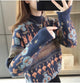 Doodle Knit Printed Japanese Sweater - 2XL