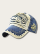 Vintage Distressed Patchwork Cap - #ffa500:Orange