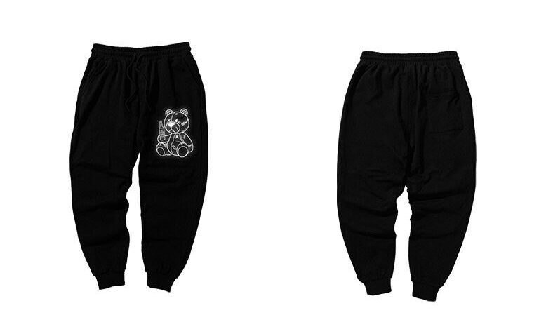 Harajuku Printed Bear Japanese Pants - 4XL