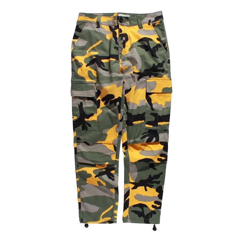 Camouflage Design Multi Pocket Japanese Pants - Small