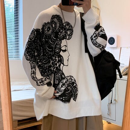 Knitted High End Winter Japanese Sweater - Large
