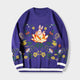 Lucky Rabbit Embroidered Japanese Sweatshirt - Medium