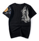 Embroidered Koi Japanese Streetwear T Shirt - Medium