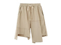 Asymmetrical Plain Design Japanese Shorts - Large