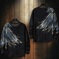 Angel Wings Pattern Printed Japanese Sweater - Medium