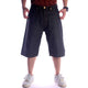 Devil Wings Embroidered Denim Japanese Shorts - 38