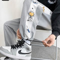 Printed Retro Drawstring Japanese Pants - XL
