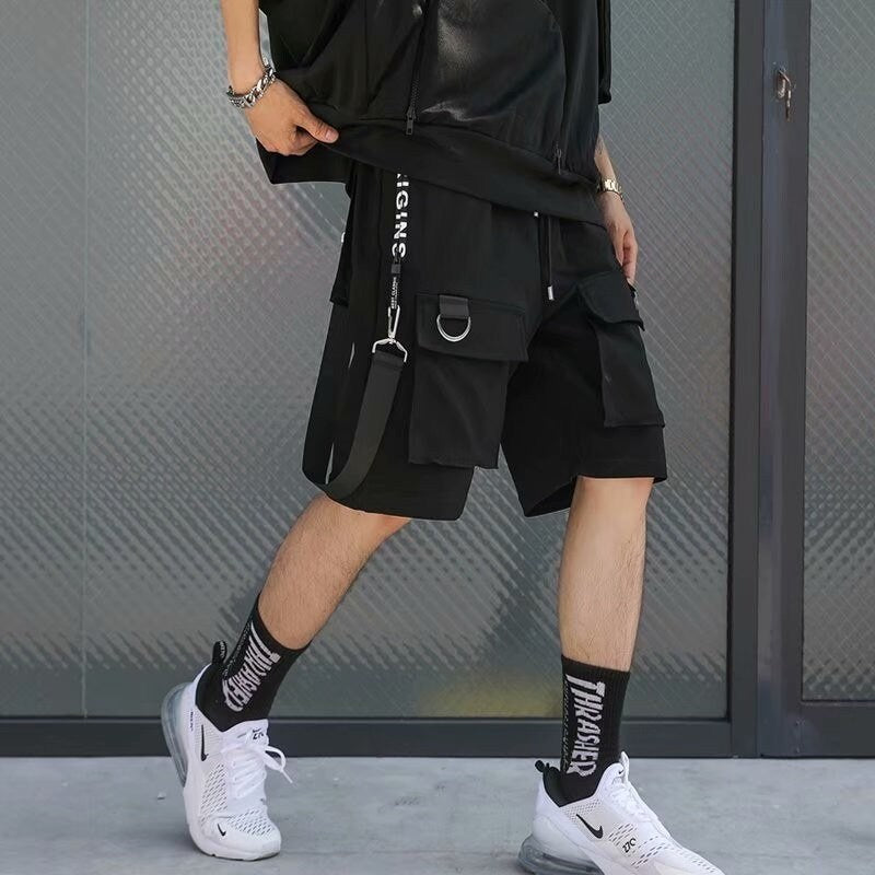 Cool Multi Pocket Simple Japanese Shorts - Medium