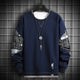Letter Print Stitching Design Japanese Sweater - Medium