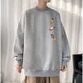 Space Design Printed Japanese Sweatshirt - Medium