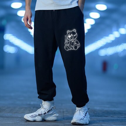Harajuku Printed Bear Japanese Pants - XL