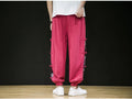 Plain Casual Streetwear Japanese Modern Pants - Large