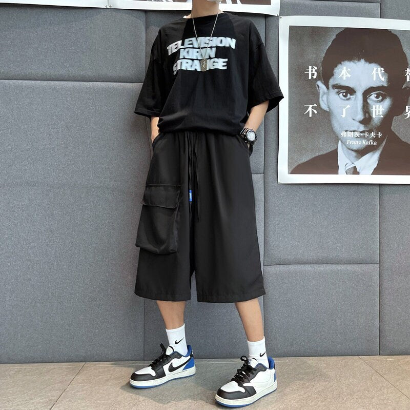 Oversized Casual Japanese Shorts - Large