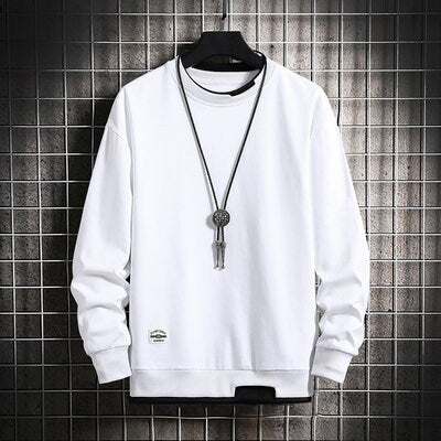 Letter Print Stitching Design Japanese Sweater - Medium