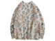 Printed Crane Harajuku Japanese Sweater - Small