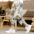 Floret Art Design Printed Japanese Pants - Large
