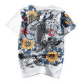 Embroidered Koi Japanese Streetwear T Shirt - Small
