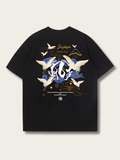Mount Fuji Crane Harmony T Shirt - Small