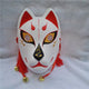 Printed Full Face Anime Fox Japanese Mask - #71