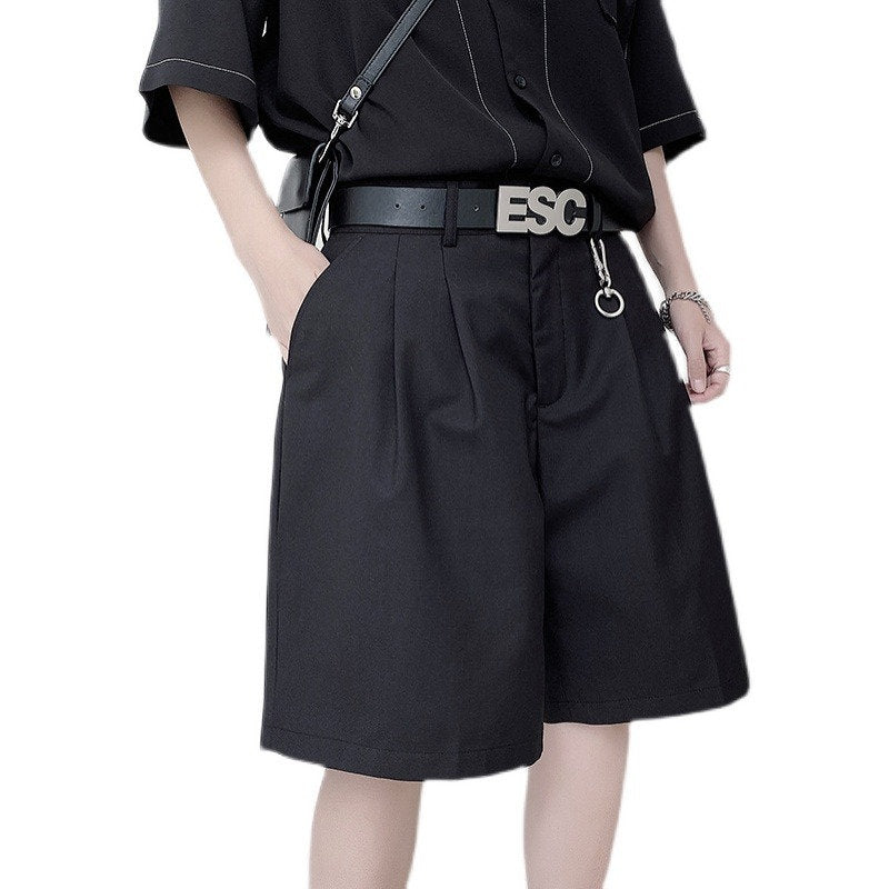 Vintage Cyberpunk Plain Japanese Style Shorts - XL