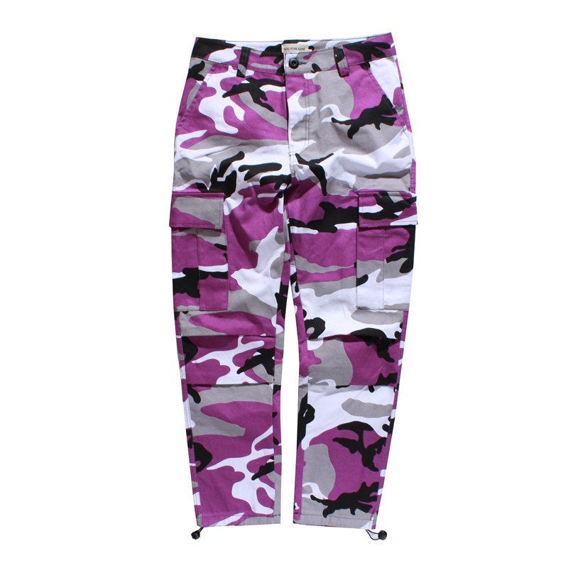 Camouflage Design Multi Pocket Japanese Pants - Small