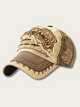 Vintage Distressed Patchwork Cap - #808080:Grey